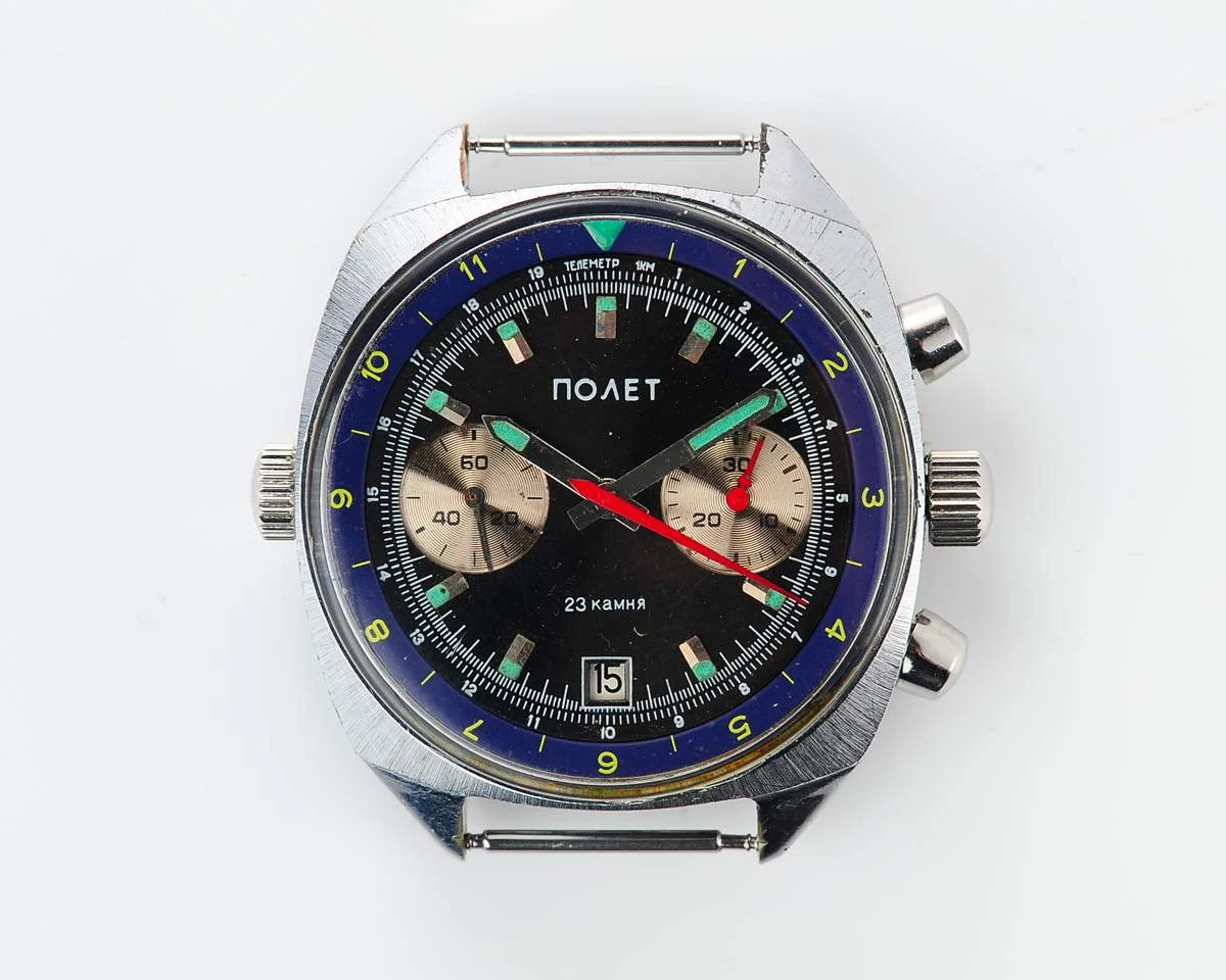 Poljot Chronograph 3133 mechanical watch + NATO strap!