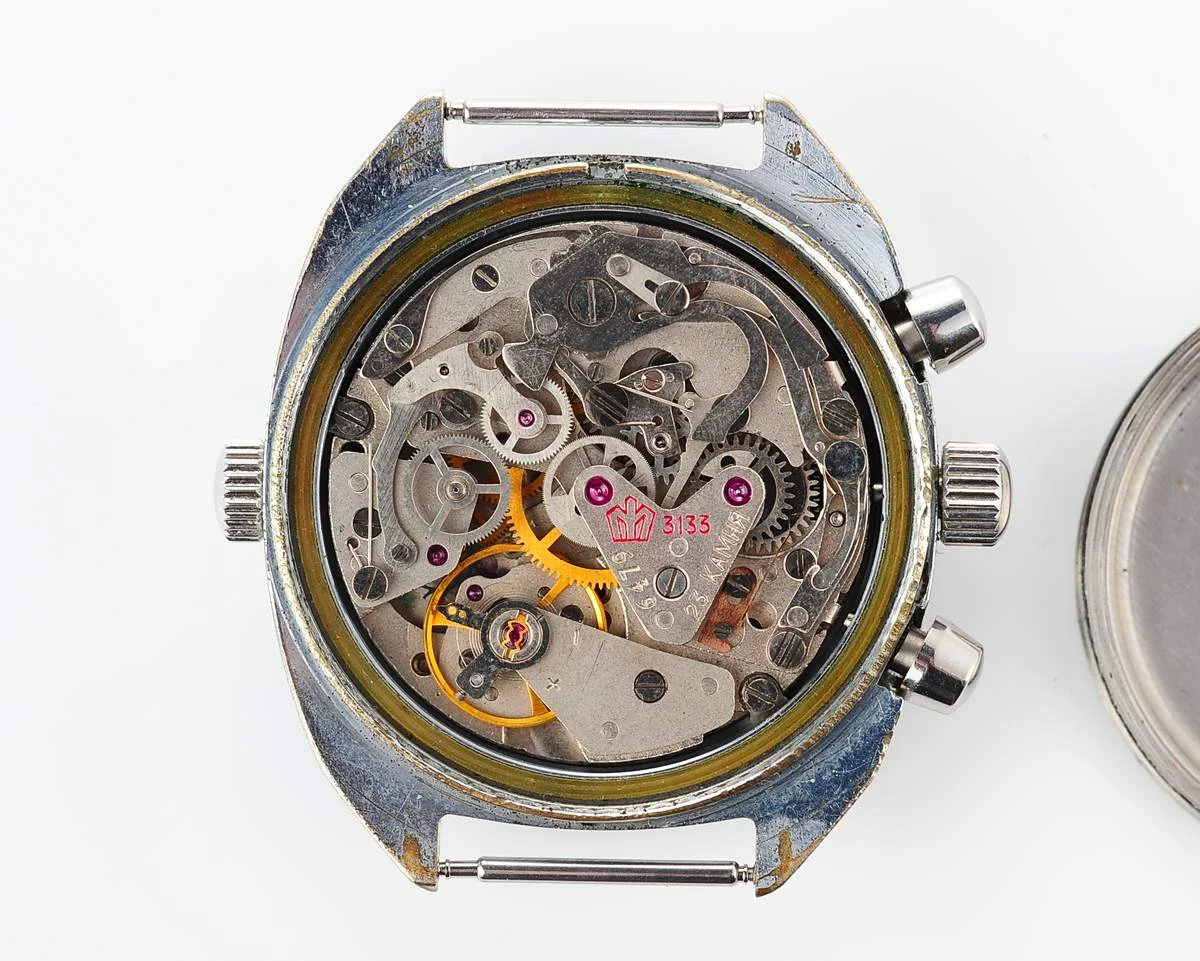 Poljot Chronograph 3133 mechanical watch + NATO strap!
