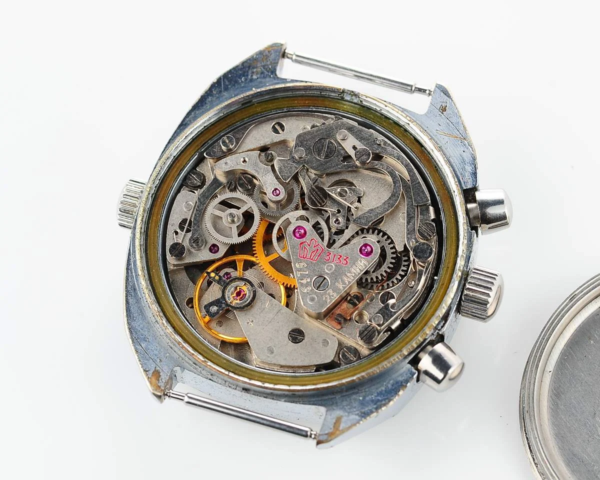 Poljot Chronograph 3133 mechanical watch + NATO strap!