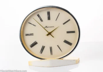 Molnija vintage mechanical table clock