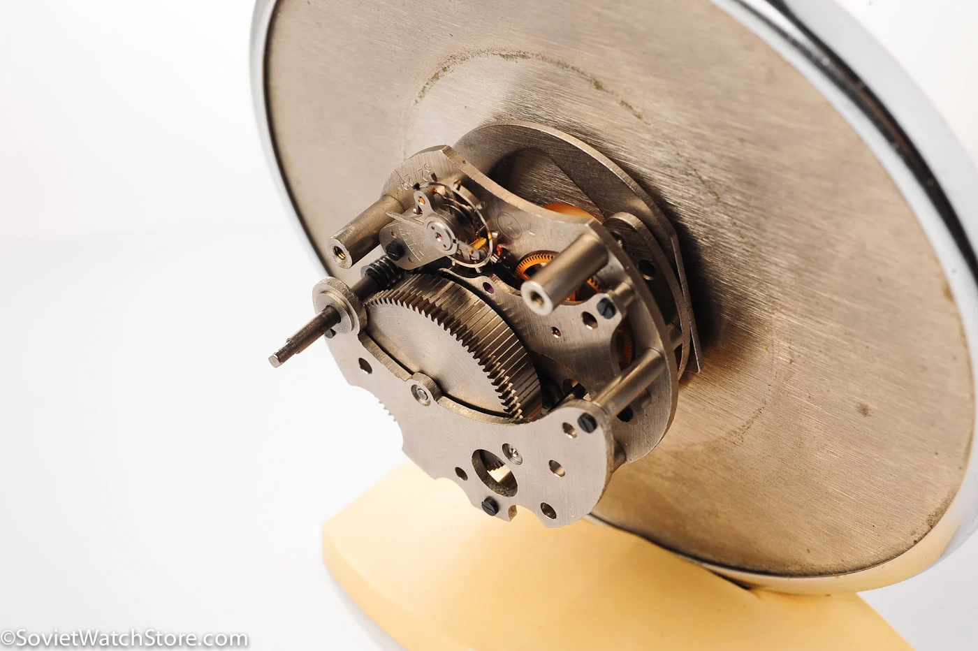 Molnija vintage mechanical table clock