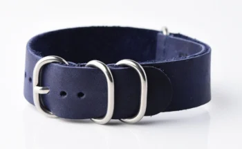 NATO Commander® genuine leather strap - blue