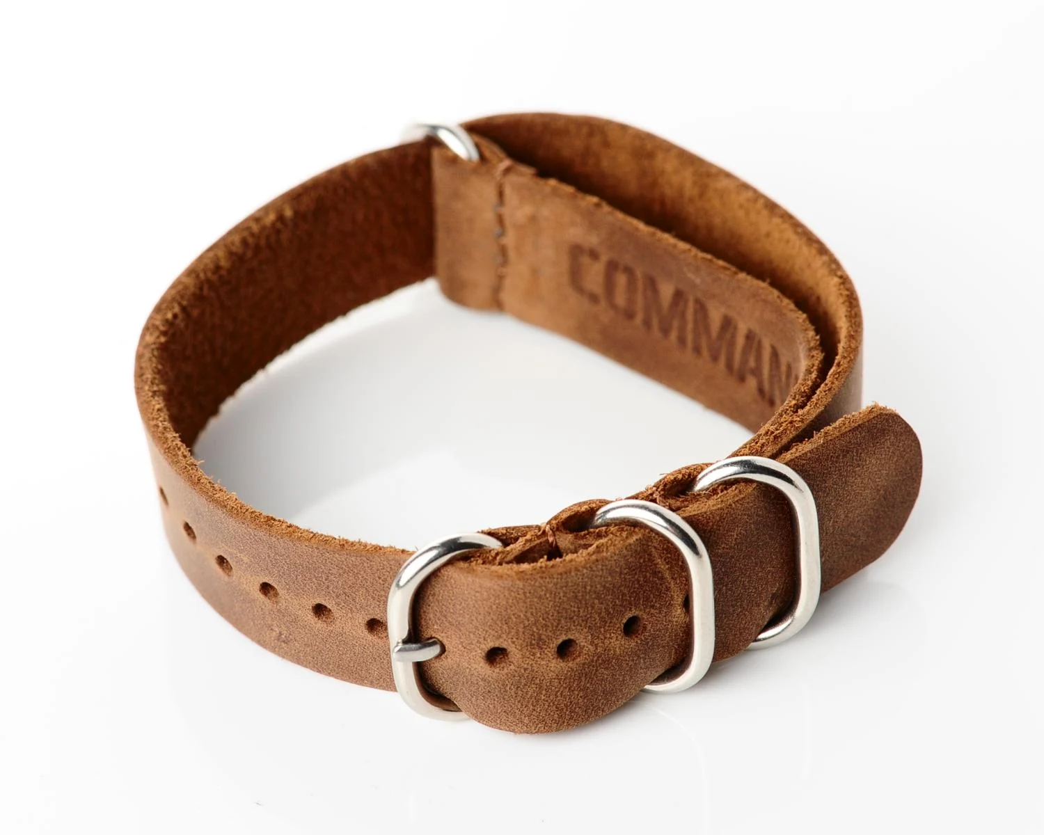 NATO Commander® genuine leather strap - light brown
