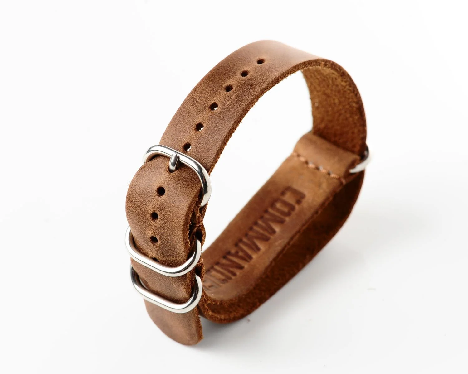 NATO Commander® genuine leather strap - light brown