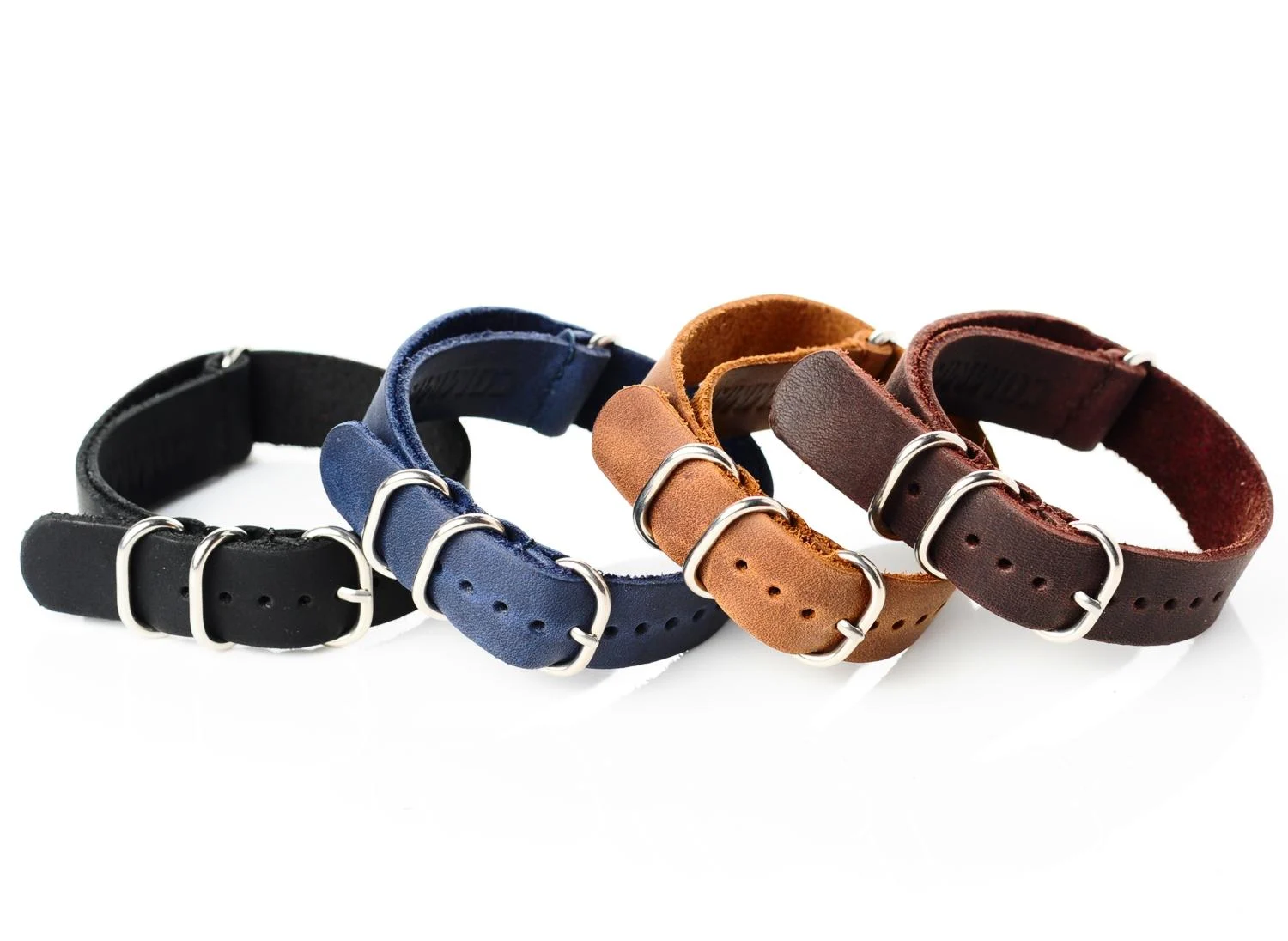 NATO Commander® genuine leather strap - light brown