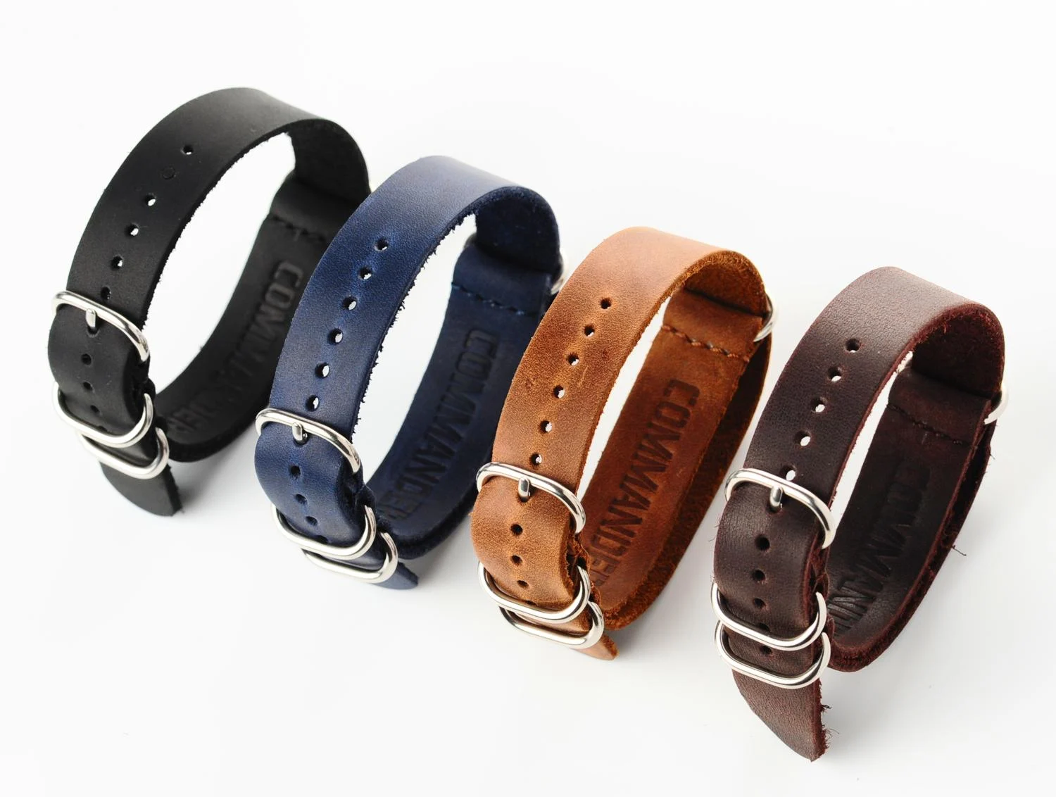 NATO Commander® genuine leather strap - light brown