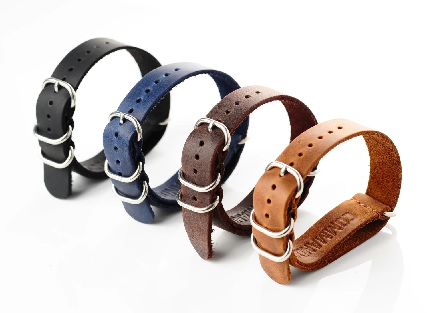 NATO Commander® genuine leather strap - light brown