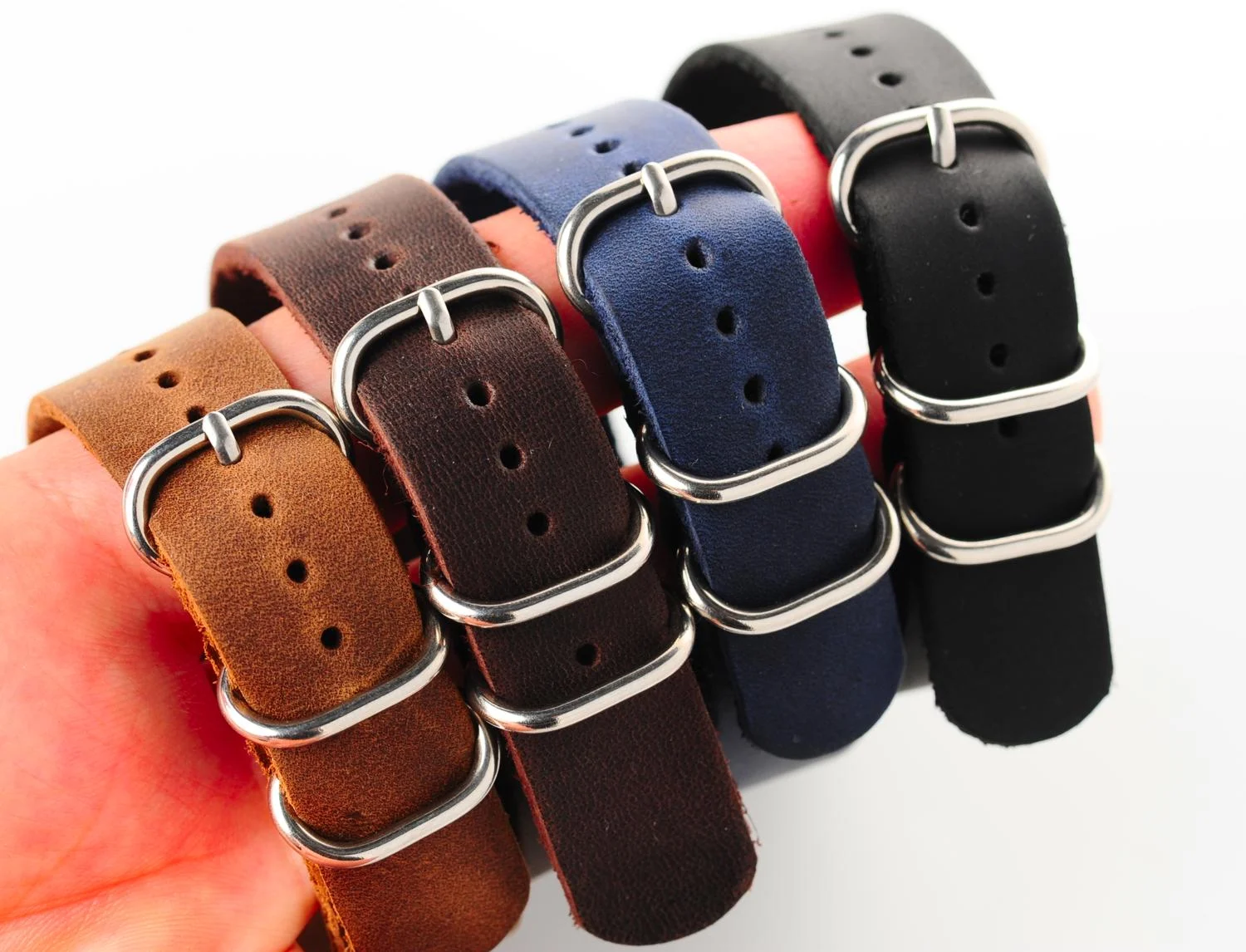 NATO Commander leather straps 16mm-SCS_5485