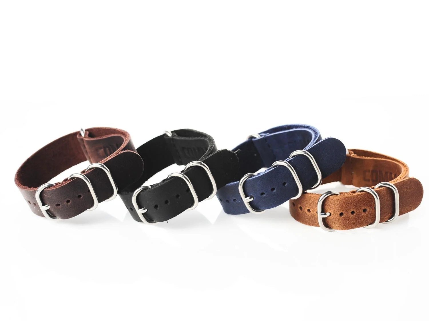 NATO Commander® genuine leather strap - dark brown