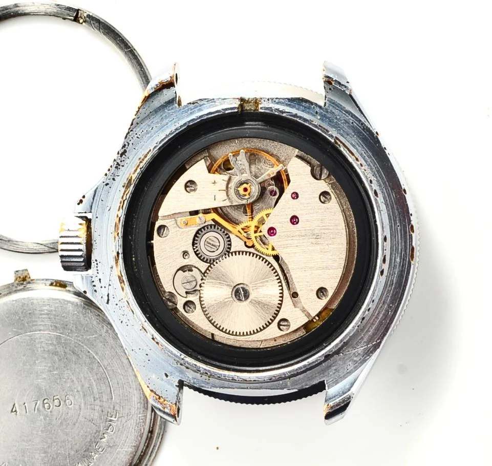 Komandirskie mechanical watch with genuine leather NATO strap