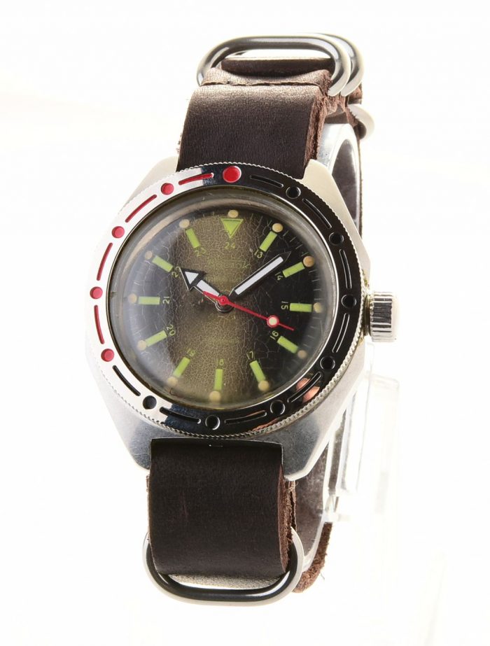 Vostok Amphibia with genuine leather NATO strap!