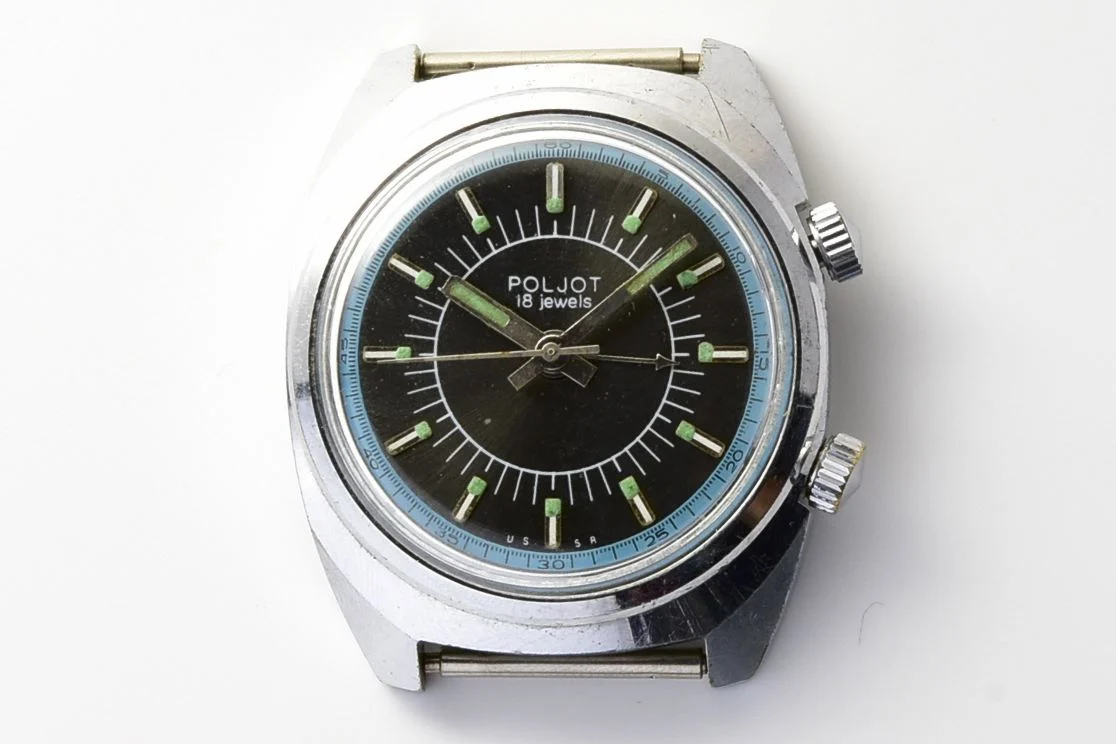 Poljot mechanical watch with alarm clock + NATO nylon strap!