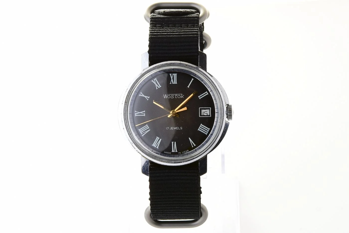 Soviet Vostok mechanical wristwatch - with anniversary back!