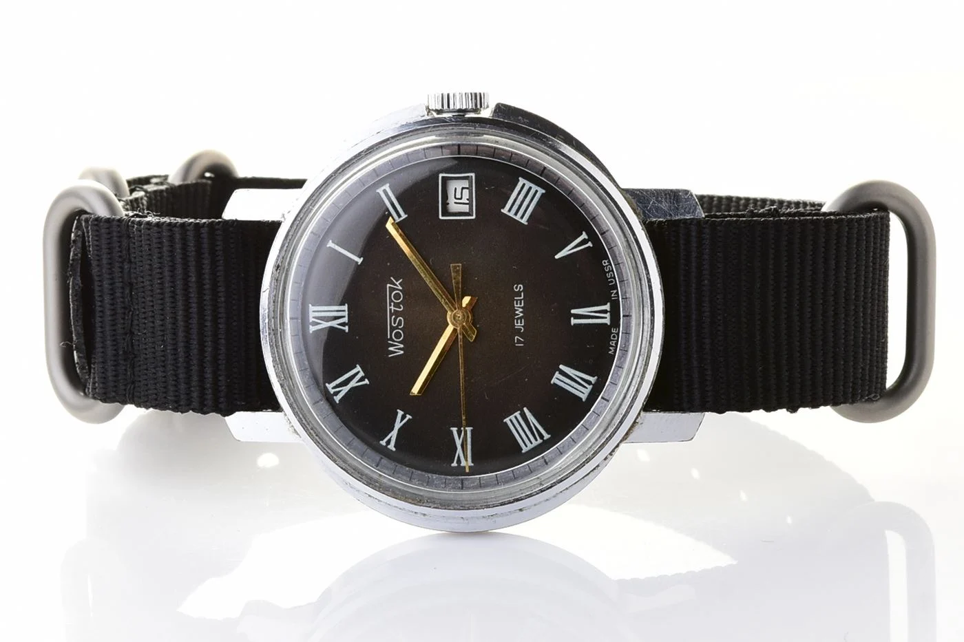 Soviet Vostok mechanical wristwatch - with anniversary back!