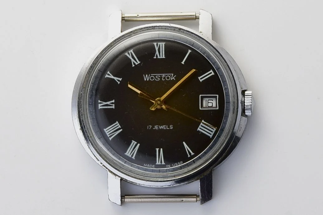 Soviet Vostok mechanical wristwatch - with anniversary back!