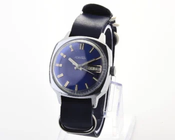 Soviet Raketa with automatic movement + NATO leather strap!