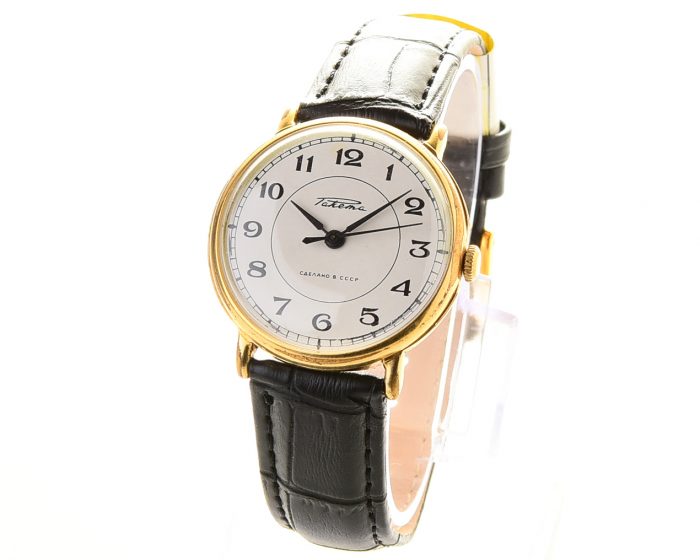 Soviet RAKETA gold-plated vintage wristwatch