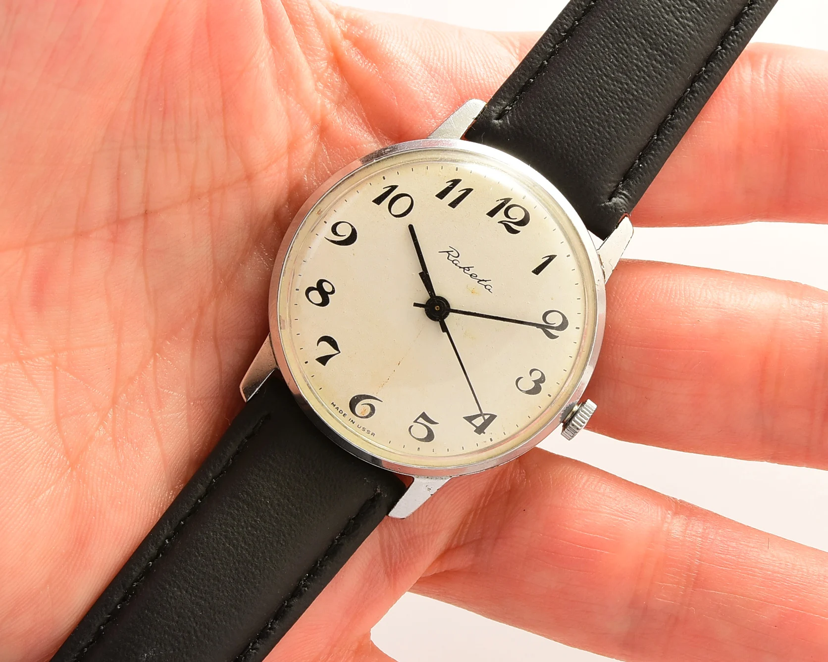 Soviet Raketa elegant vintage wristwatch