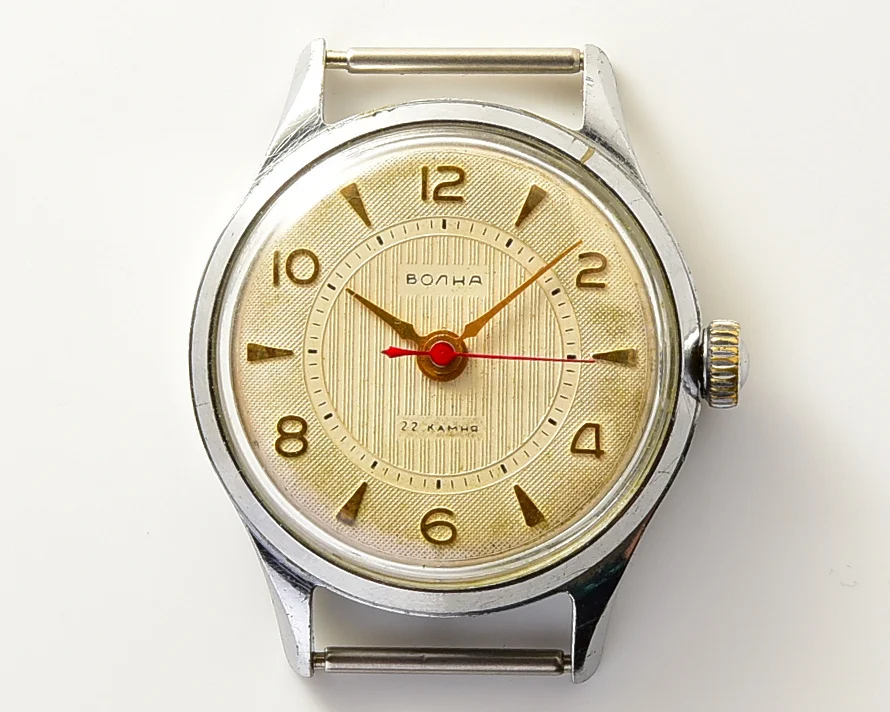 Volna vintage mechanical watch with NATO handmade genuine leather strap