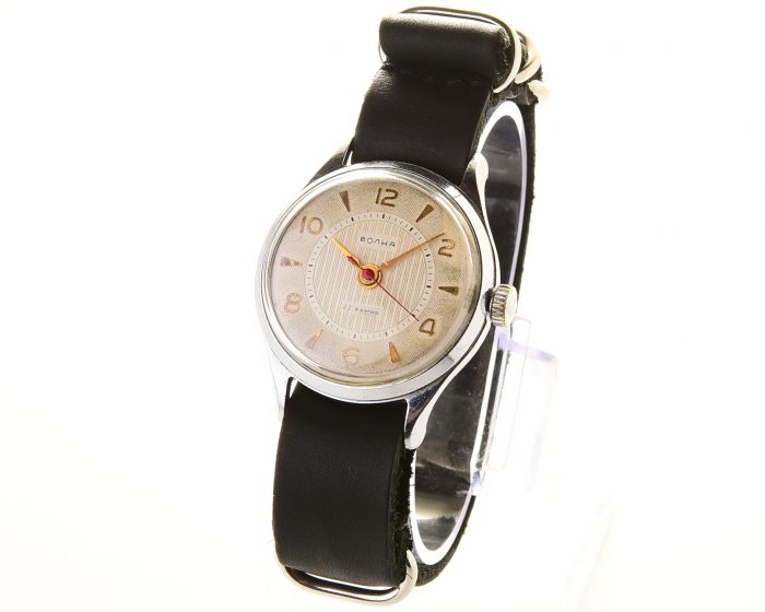 Volna vintage mechanical watch with NATO handmade genuine leather strap