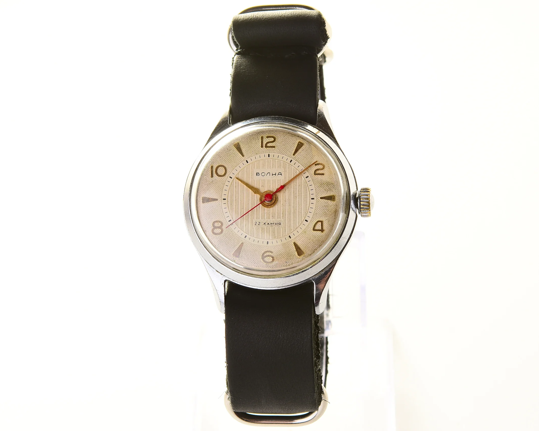 Volna vintage mechanical watch with NATO handmade genuine leather strap