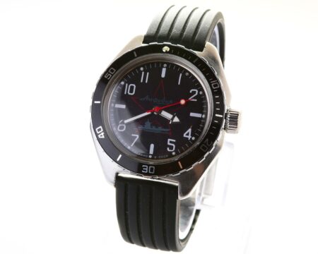 Vostok Amphibia with black bezel & black silicon strap