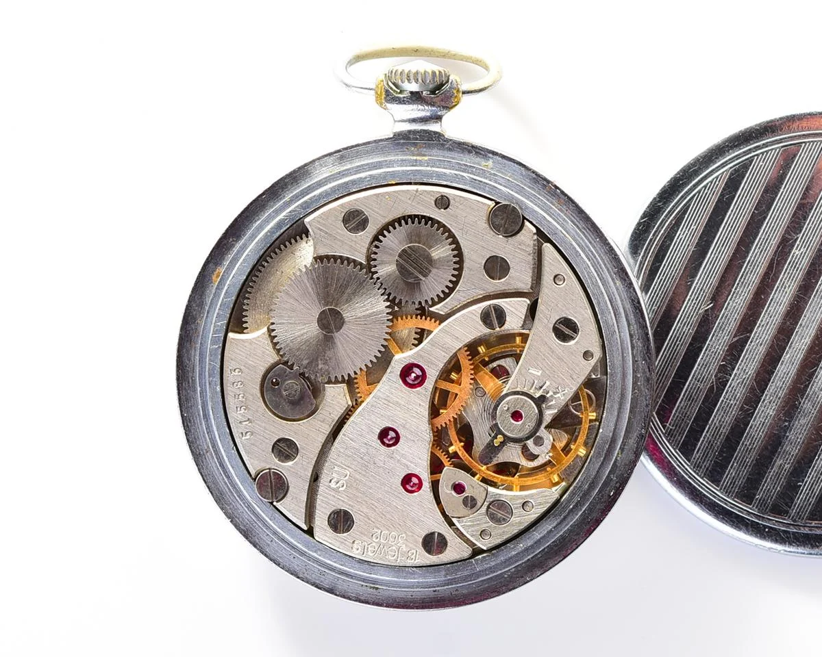 Molnija open face vintage Soviet pocket watch