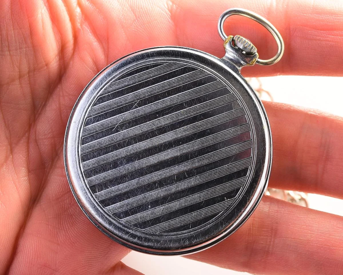 Molnija open face vintage Soviet pocket watch