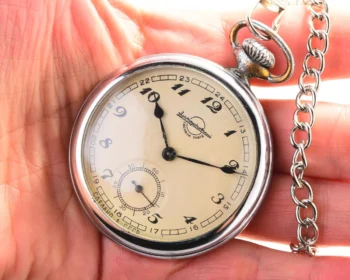 Zlatoustovskie open face pocket watch, from the 3rd quarter 1958