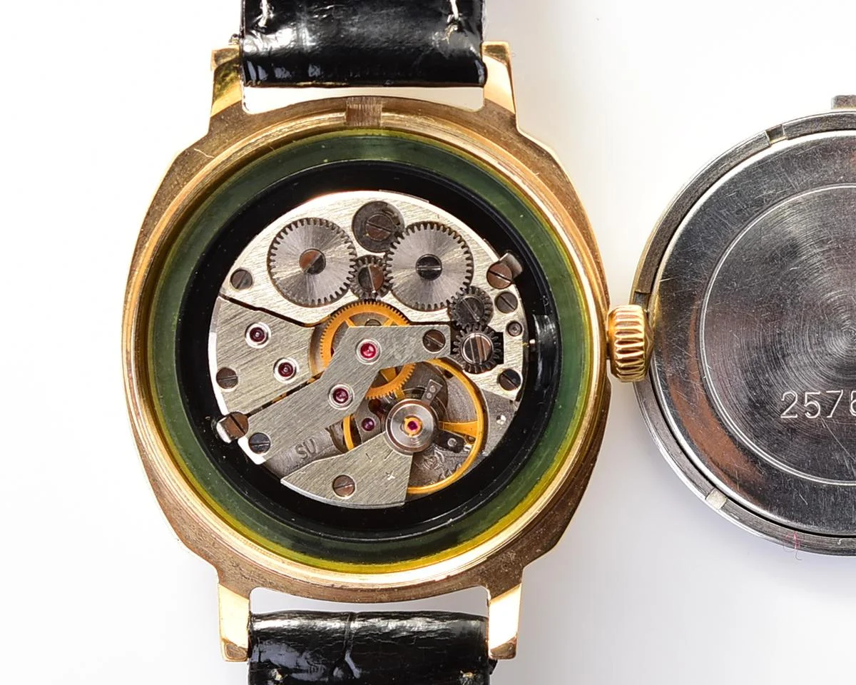 Slava Soviet gold-plated mechanical vintage watch