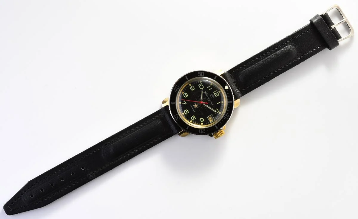 Vostok Komandirskie limited series watch - "Zakaz MO CCCP" with black bezel