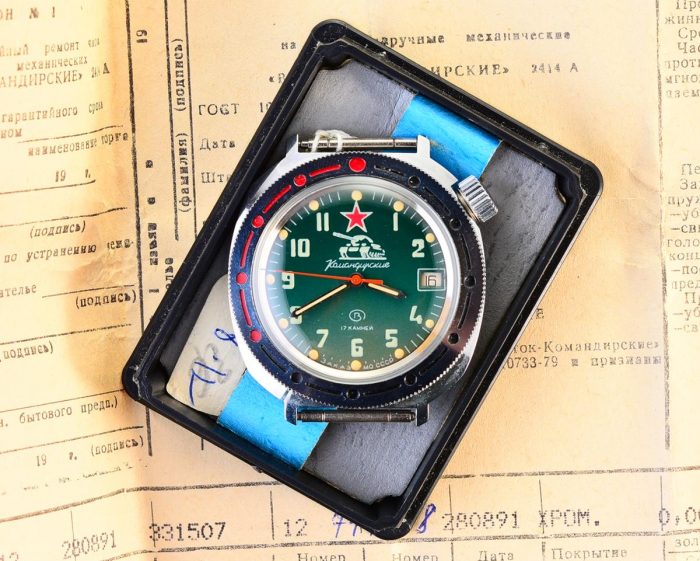 TIME CAPSULE: Vostok Komandirskie TANK mechanical watch limited series – “Zakaz MO CCCP” – new old stock(NOS)!