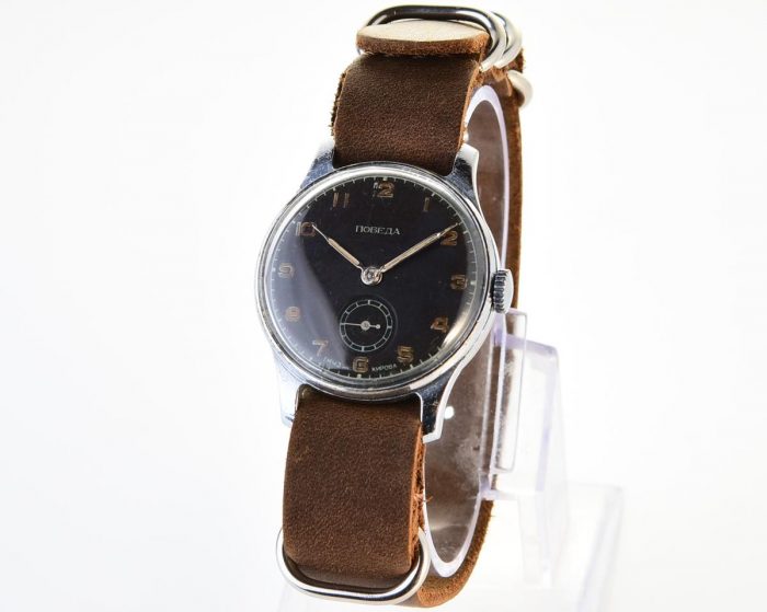 Vintage soviet mechanical POBEDA wrist watch, 4th quarter 1953