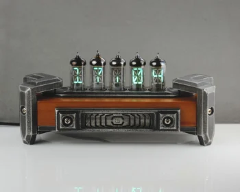 Soviet Vacuum Florescent Display (ИВ-17) tubes retro clock