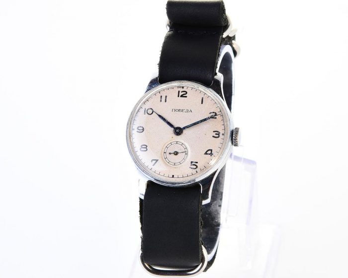 Vintage soviet mechanical POBEDA wrist watch, 4th quarter 1953
