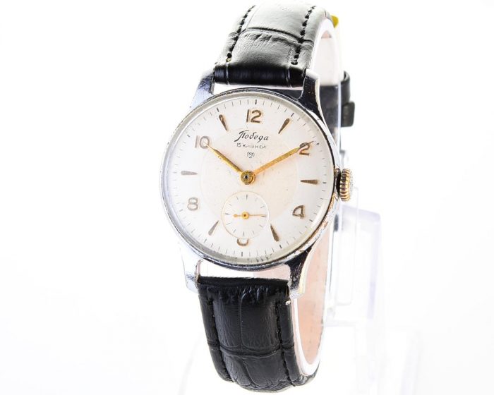 Vintage soviet mechanical POBEDA watch, 2MChZ,  3rd quarter of 1956