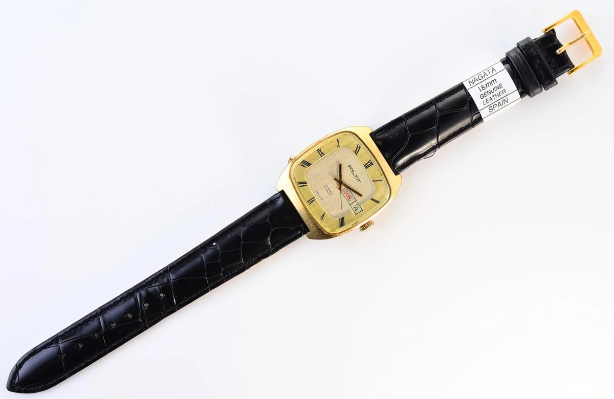 Soviet Poljot mechanical gold-plated watch with automatic self-winding movement