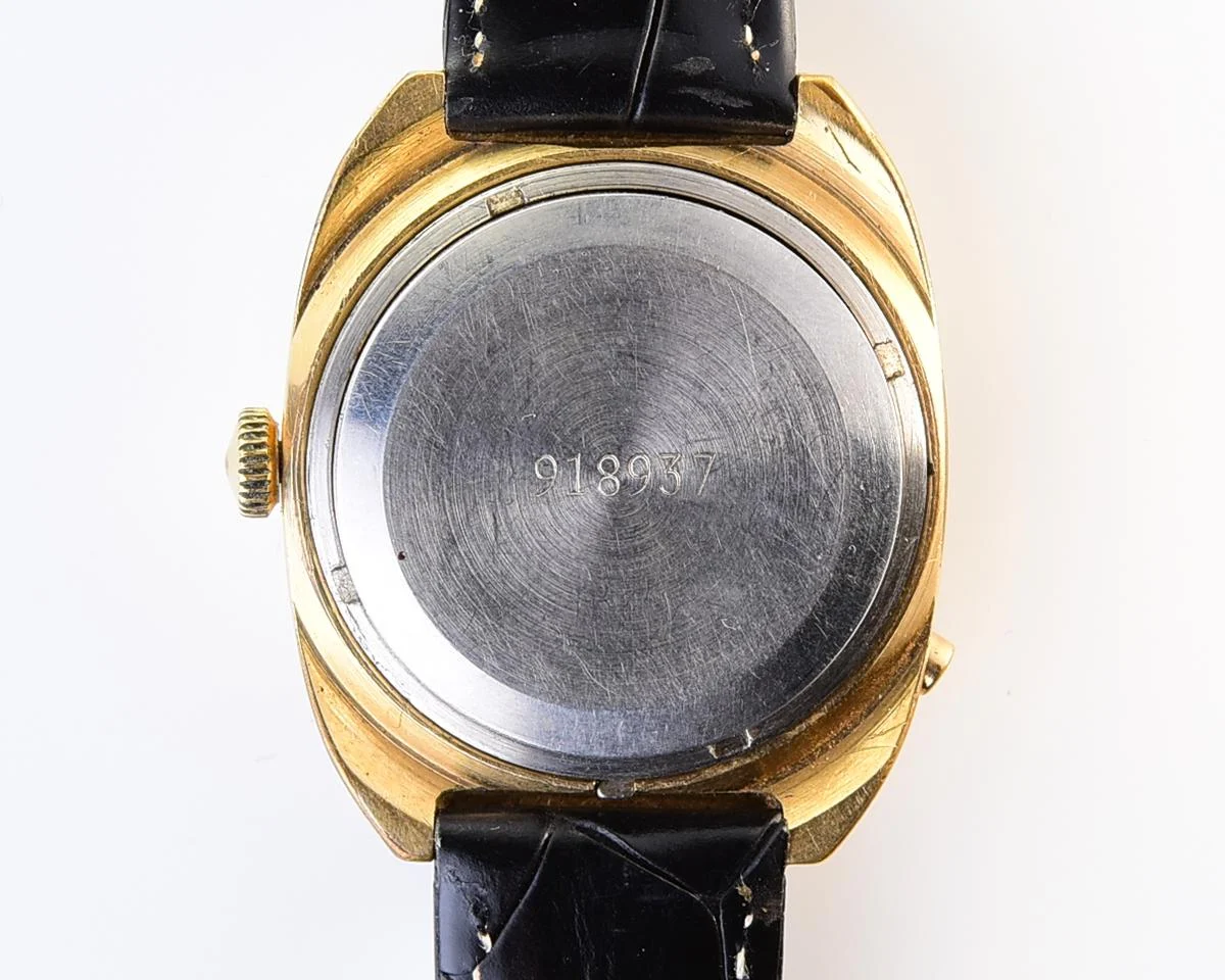Soviet Poljot mechanical gold-plated watch with automatic self-winding movement