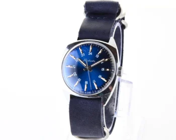 Soviet Raketa vintage mechanical wristwatch - military style 24 hour dial