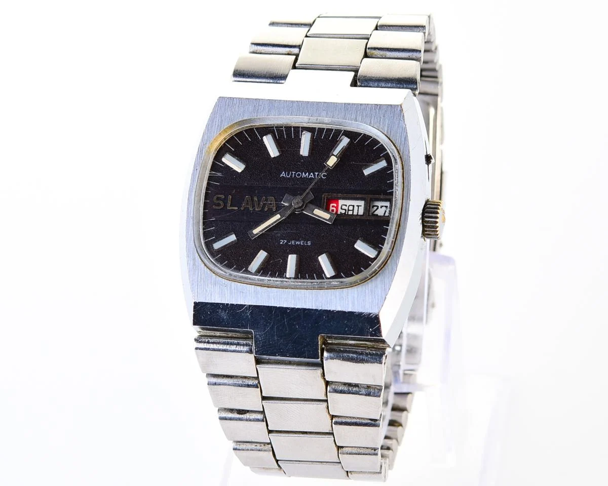 Slava-tank Soviet mechanical vintage watch – automatic self winding movement
