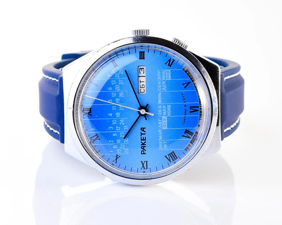 Soviet Raketa perpetual calendar watch