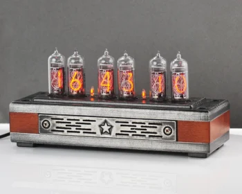 Vintage Soviet 6 cold-cathode tubes retro clock