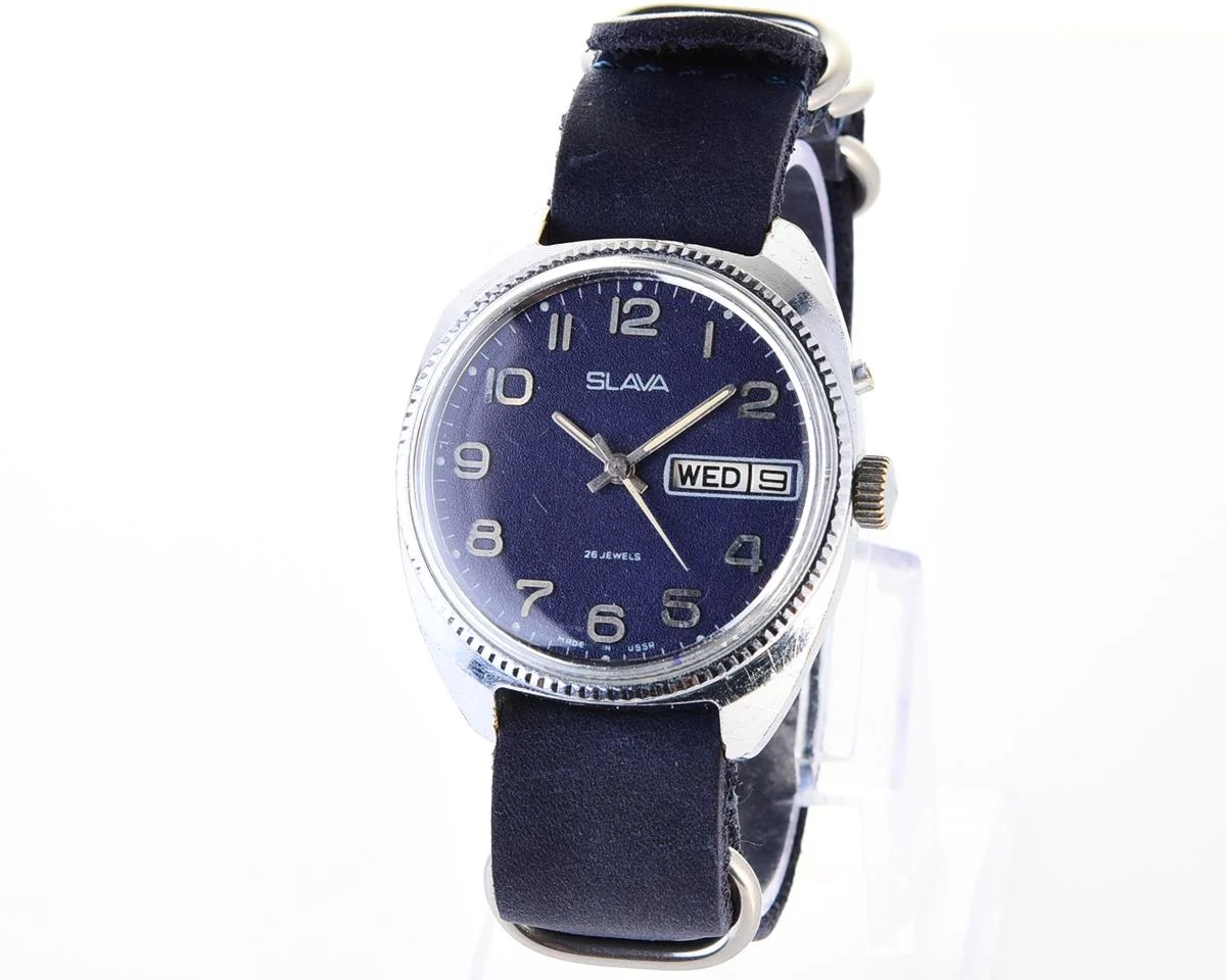 Slava Soviet mechanical vintage watch