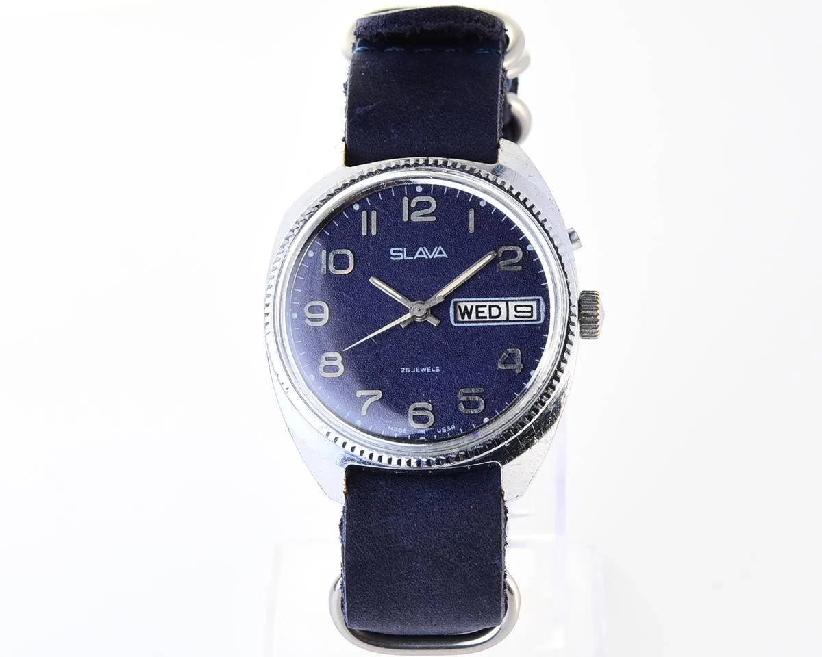 Slava Soviet mechanical vintage watch