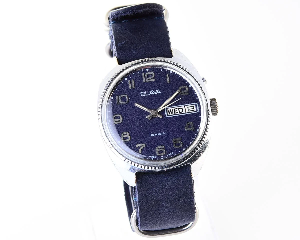 Slava Soviet mechanical vintage watch