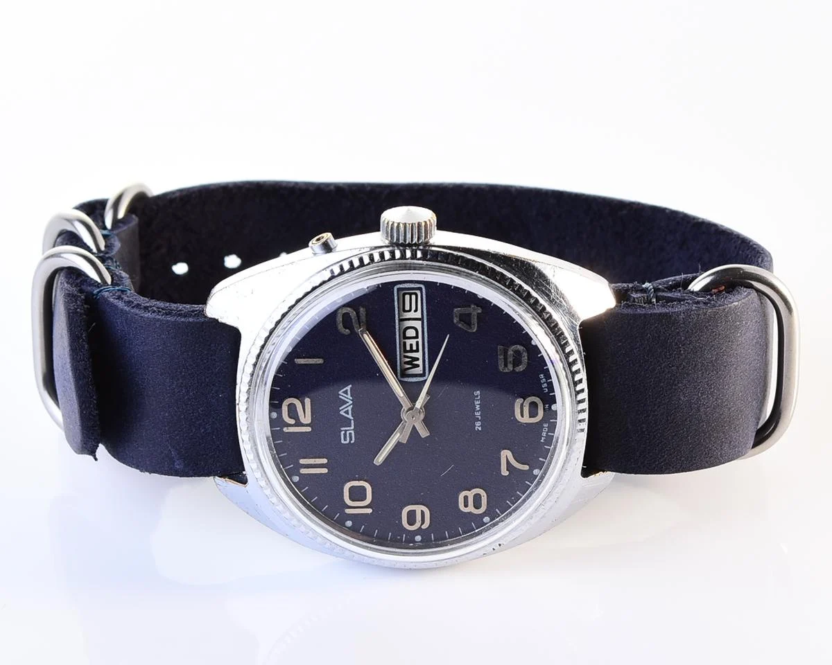 Slava Soviet mechanical vintage watch