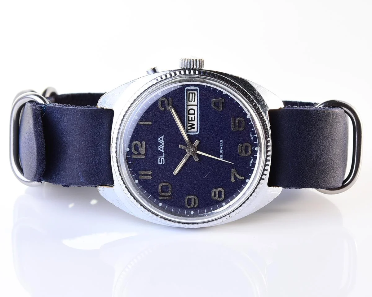 Slava Soviet mechanical vintage watch