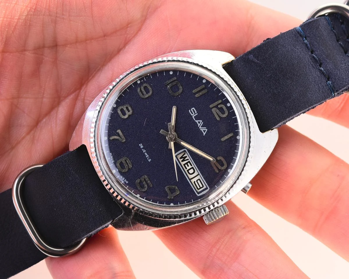 Slava Soviet mechanical vintage watch