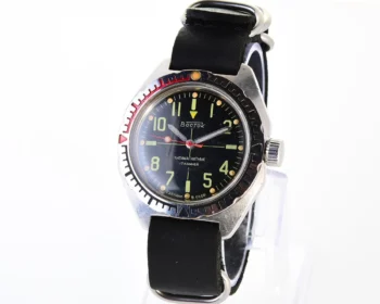 Soviet Vostok Amphibia mechanical wristwatch with genuine leather NATO strap!