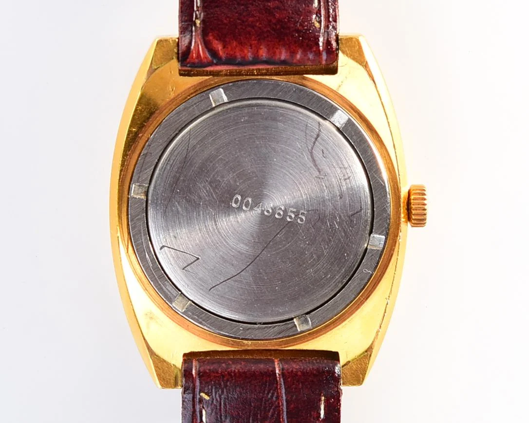 Luch Soviet gold-plated vintage wrist watch